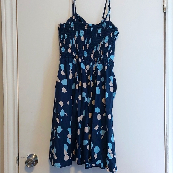 Blue polka dot summer dress - Picture 4 of 5